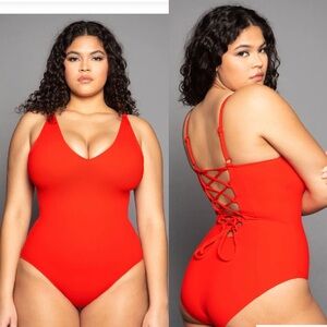 New in box - TA3 red Plungey swimsuit